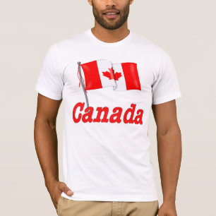 T-shirt Drapeau canadien et texte