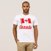 T-shirt Drapeau canadien et texte (Devant entier)