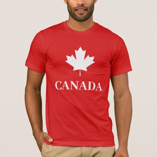 T-shirt Drapeau canadien Feuille d'érable (Devant)