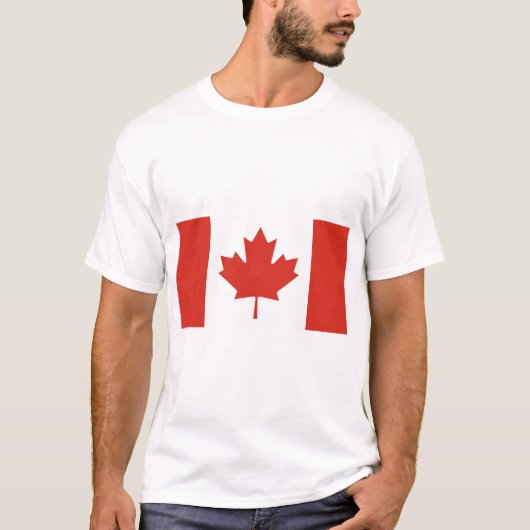 T-shirt Drapeau canadien (Feuille d'érable) (Canada) (Devant)