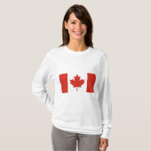 T-shirt Drapeau canadien (Feuille d'érable) (Canada) (Devant entier)