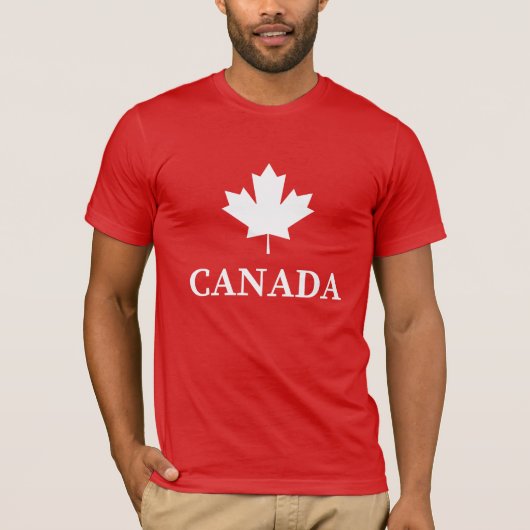T-shirt Drapeau canadien feuille d'érable du Canada (Devant)