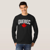 T-shirt Drapeau canadien feuille d'érable Québec Fierté Ra (Devant entier)