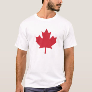 T-shirt Drapeau canadien Hommes Enfants Rouge Feuille d'ér