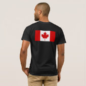 T-shirt Drapeau canadien jamais (Dos entier)
