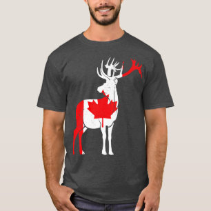 T-shirt Drapeau canadien Maple Leaf Deer Canada