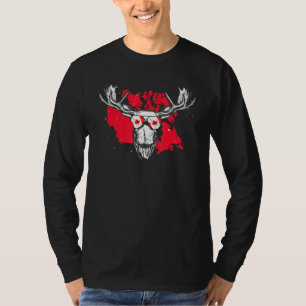 T-shirt Drapeau canadien Maple Leaf Moose Animal Cool Cana