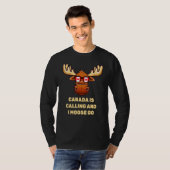 T-shirt Drapeau canadien Moose Canada (Devant entier)