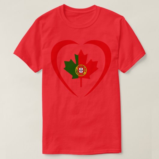 T-shirt Drapeau canadien multinational portugais Hea (Design devant)