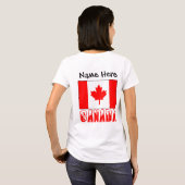 T-shirt Drapeau canadien personnalisé (Dos entier)