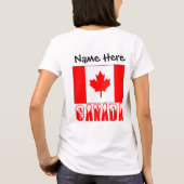 T-shirt Drapeau canadien personnalisé (Dos)