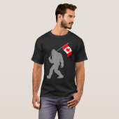 T-shirt Drapeau canadien sur drapeau canadien (Devant entier)