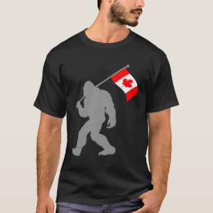 T-shirt Drapeau canadien sur drapeau canadien