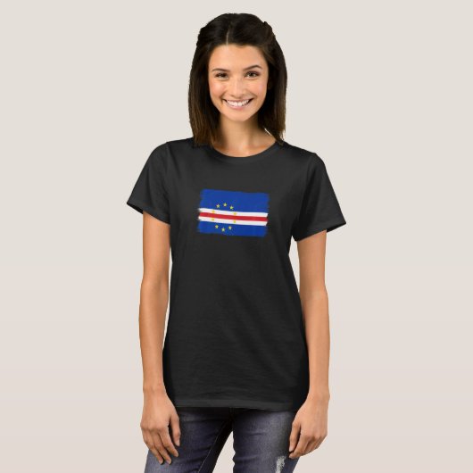 T-shirt Drapeau Cap-Vert (Devant entier)