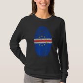 T-shirt Drapeau Cap-Vert Empreinte Dans Mon Adn Pour Cabo  (Devant)