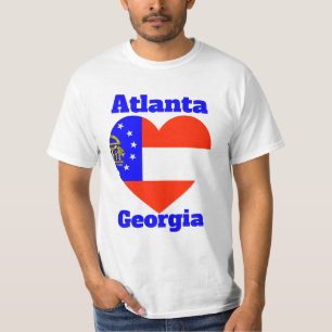 T-shirt Drapeau cardiaque Atlanta Georgia
