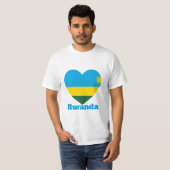 T-shirt Drapeau cardiaque au Rwanda (Devant entier)