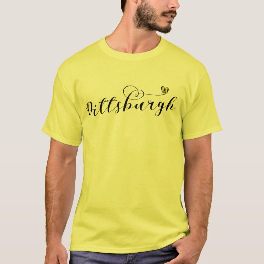 T-shirt Drapeau cardiaque de Pittsburgh (Devant)