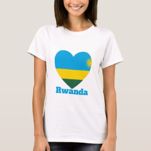 T-shirt Drapeau cardiaque du Rwanda