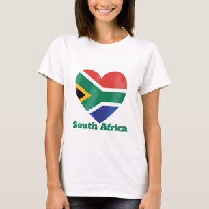 T-shirt Drapeau cardiaque en Afrique du Sud