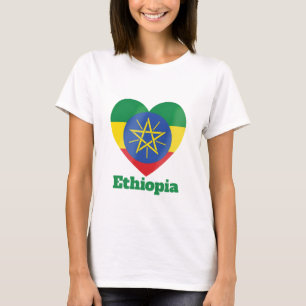 T-shirt Drapeau cardiaque en Éthiopie