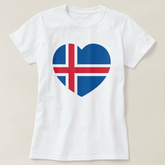 T-shirt Drapeau cardiaque islandais (Design devant)