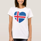 T-shirt Drapeau cardiaque islandais (Devant)