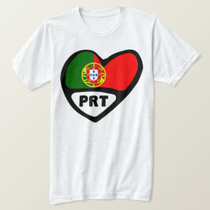 T-shirt Drapeau cardiaque Portugal PRT