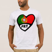 T-shirt Drapeau cardiaque Portugal PRT (Devant)