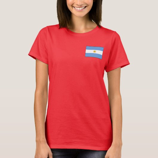 T-Shirt Drapeau + Carte d'Argentine (Devant)