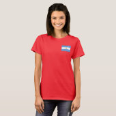 T-Shirt Drapeau + Carte d'Argentine (Devant entier)