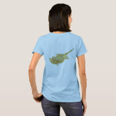 T-Shirt Drapeau + Carte de Chypre (Dos entier)