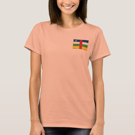 T-Shirt Drapeau + Carte de la Centrafrique (Devant)