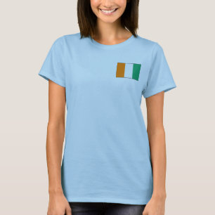 T-Shirt Drapeau + Carte de la Côte d'Ivoire