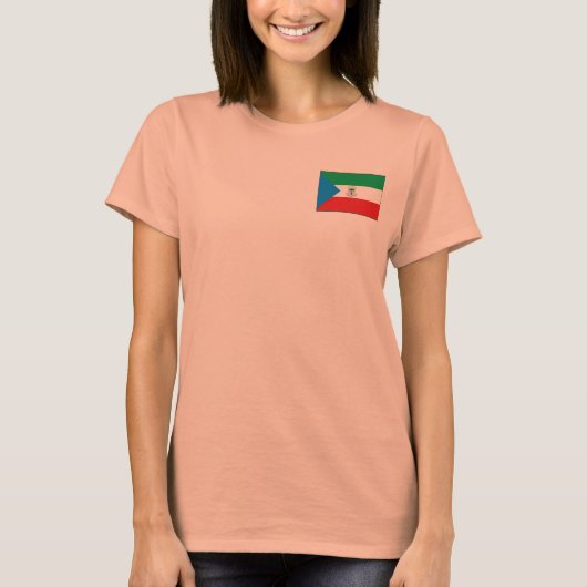 T-Shirt Drapeau + Carte de la Guinée Équatoriale (Devant)