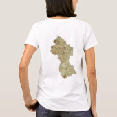 T-Shirt Drapeau + Carte de la Guyane (Dos)