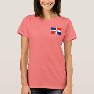 T-Shirt Drapeau + Carte de la République Dominicai