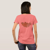 T-Shirt Drapeau + Carte de Mongolie (Dos entier)