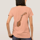 T-Shirt Drapeau + Carte de Norvège (Dos)