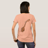T-Shirt Drapeau + Carte de Norvège (Dos entier)