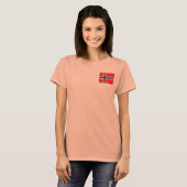 T-Shirt Drapeau + Carte de Norvège (Devant entier)