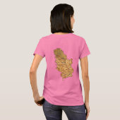 T-Shirt Drapeau + Carte de Serbie (Dos entier)