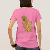T-Shirt Drapeau + Carte de Serbie (Dos)