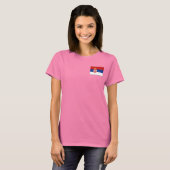 T-Shirt Drapeau + Carte de Serbie (Devant entier)