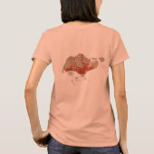 T-Shirt Drapeau + Carte de Singapour (Dos)