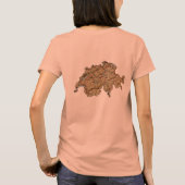 T-Shirt Drapeau + Carte de Suisse (Dos)