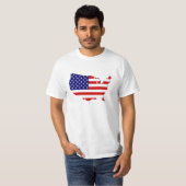 T-shirt Drapeau-carte des Etats-Unis (Devant entier)