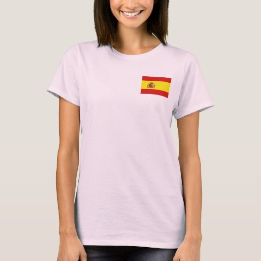 T-Shirt Drapeau + Carte d'Espagne (Devant)