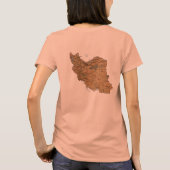 T-Shirt Drapeau + Carte d'Iran (Dos)