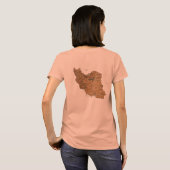 T-Shirt Drapeau + Carte d'Iran (Dos entier)